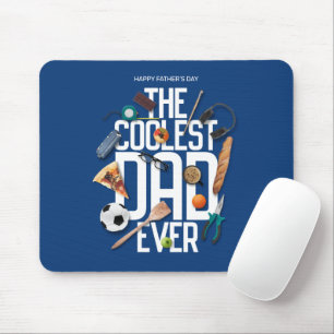 Personalise Modern The Coolest Dad Ever Mouse Mat