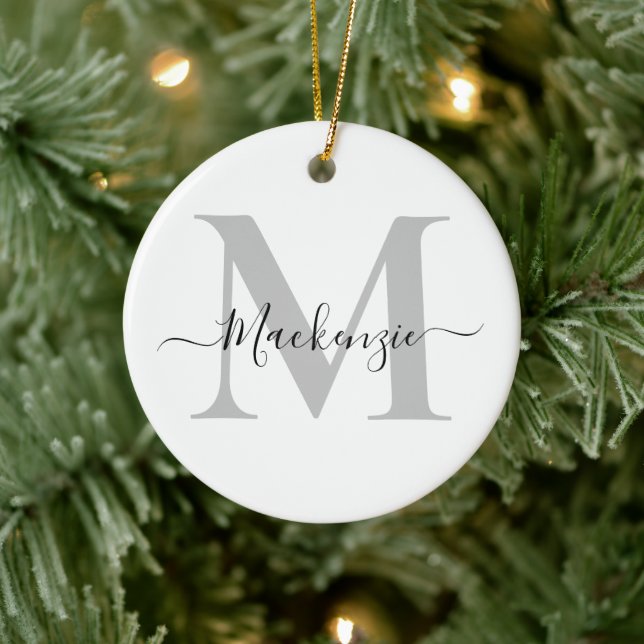 Personalise Monogram Initial Name Ceramic Tree Decoration (Tree)