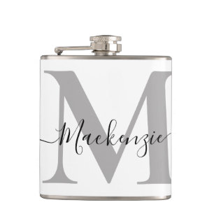 Personalise Monogram Initial Name Hip Flask