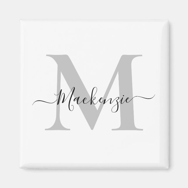 Personalise Monogram Initial Name Magnet (Front)