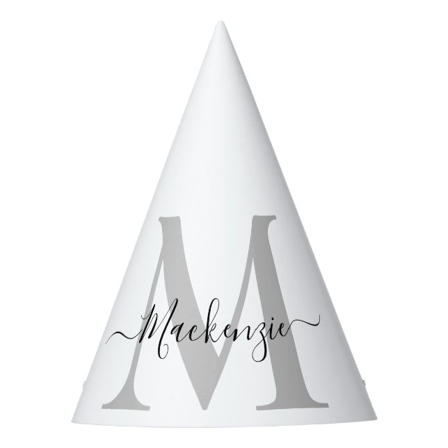 Personalise Monogram Initial Name Party Hat (Front)