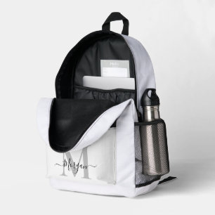 Personalise Monogram Initial Name Printed Backpack