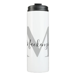 Personalise Monogram Initial Name Thermal Tumbler