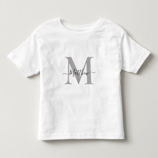 Personalise Monogram Initial Name Toddler T-Shirt (Front)