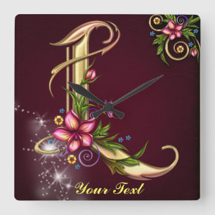 Personalise Monogram L Wall Clock