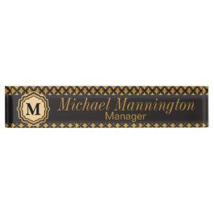 Personalise, Monogram Pattern Name Plate