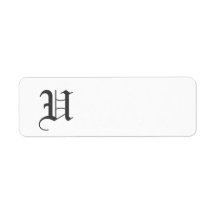 Personalise Monogram U Return Address Label