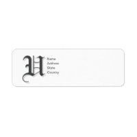 Personalise  Monogram U Return Address Label
