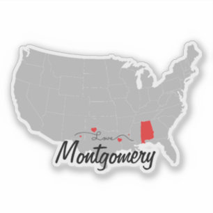 Personalise - Montgomery, Alabama Map US