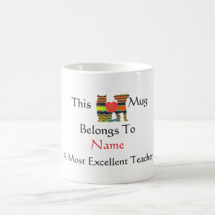 Personalise Most Excellent Teacher Best Friends Coffee Mug