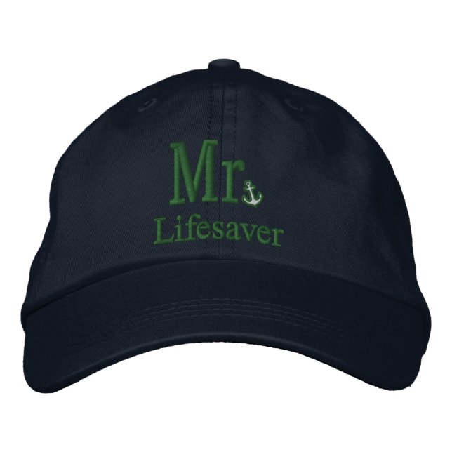 Personalise Mr & Mrs Embroidery Embroidered Cap (Front)