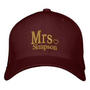 Personalise Mr & Mrs Embroidery Embroidered Cap