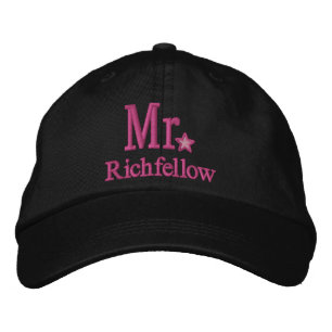 Personalise Mr & Mrs Embroidery Embroidered Cap