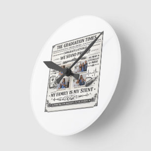 Personalise My Family Is My Strength ⭐graduation Round Clock