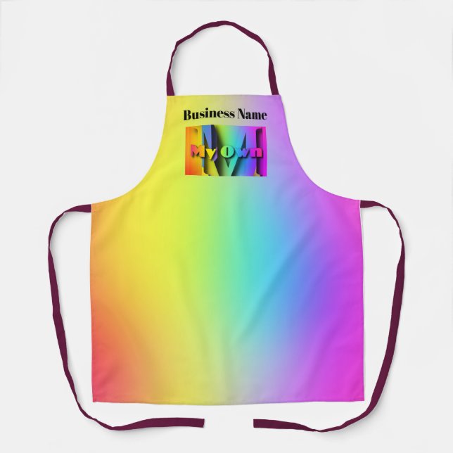 Personalise My Own Cafe Coffee Shop  Apron (Front)
