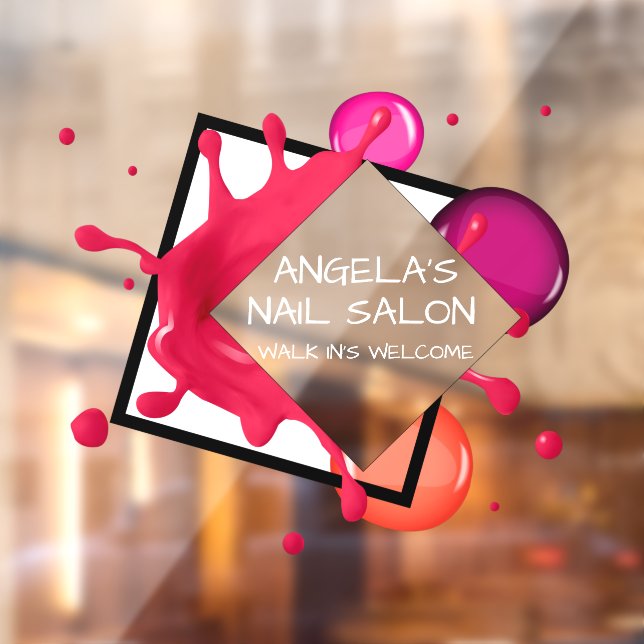 Personalise Nail Salon Spa Shop Front  Window Cling (Sheet 2)