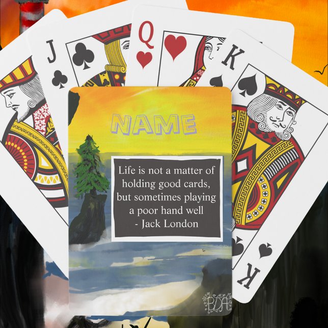 Personalise Name and Quote Make-Your-Own Deck Playing Cards (Creator Uploaded)