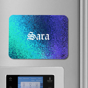 Personalise Name and Shades in Blue Premium Magnet