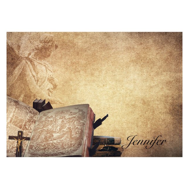 Personalise Name Angel, Book and Cross Post-it Notes (Creator Uploaded)