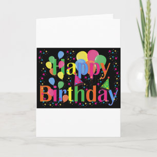 Personalise Name Birthday Party Celebration Art Card