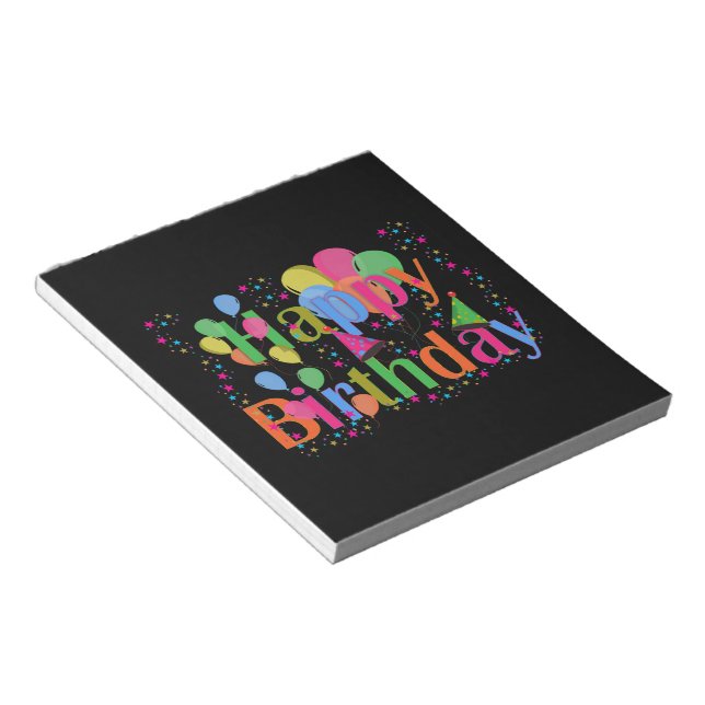 Personalise Name Birthday Party Celebration Art Notepad (Angled)