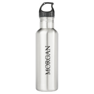 Personalise Name, Black Text, Vertical 710 Ml Water Bottle