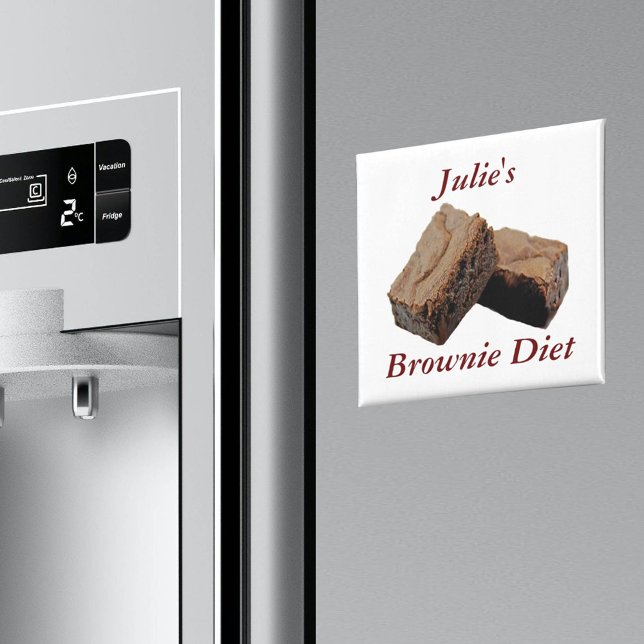 Personalise Name Chocolate Brownie Diet Magnet (Creator Uploaded)