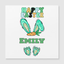 Personalise Name Cute Easter Bunny