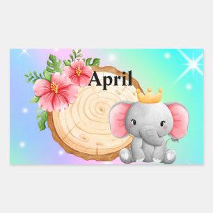 Personalise Name Elephant sticker