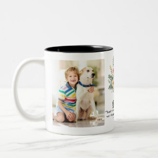 Personalise Name Floral Flower Granma Gift Combo Two-Tone Coffee Mug