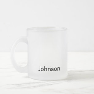 Personalise Name Frosted Glass Coffee Mug
