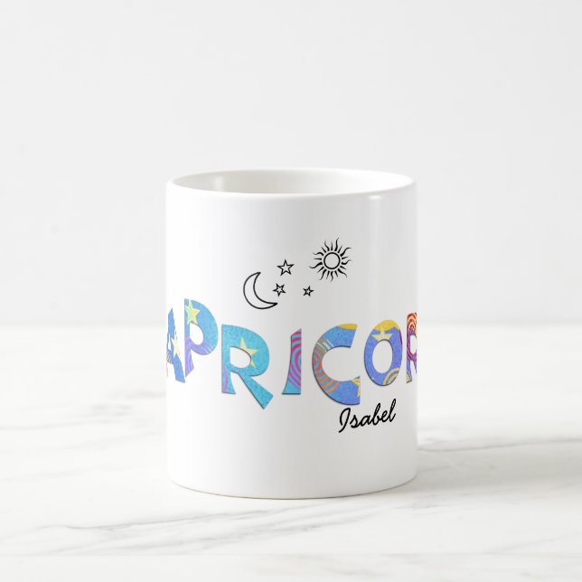 Personalise Name-Fun CAPRICORN Birthday Zodiac Mug (Center)