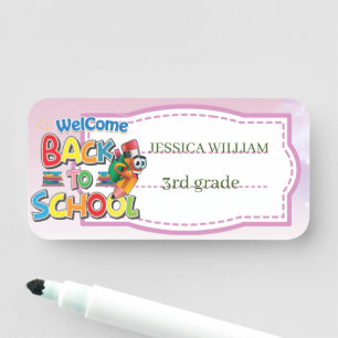 Personalise Name Funny  Back To School  Tag