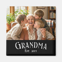 Personalise Name Grandma Est Year Photo Gift