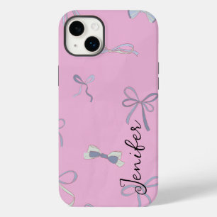 Personalise name in pink colour cute design Case-Mate iPhone 14 plus case