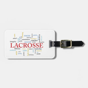Personalise Name Lacrosse Coach Thanks Words Luggage Tag