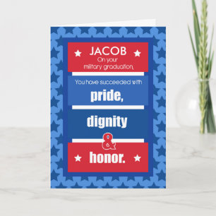 Personalise Name Military Graduation Congratulatio Card