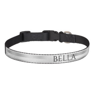 Personalise Name or Message On Silver Bands Pet Collar