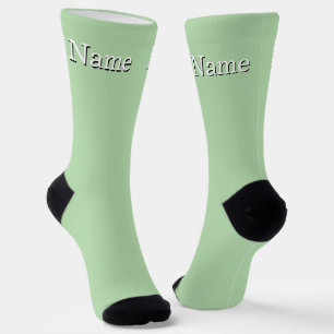 Personalise Name Pale Green Socks