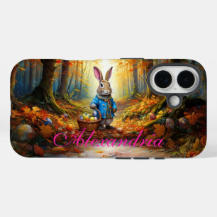 Personalise Name Peter Easter Eggs Basket iPhone 16 Case