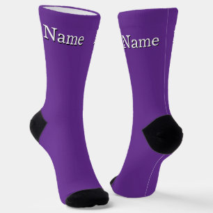 Personalise Name Purple Socks