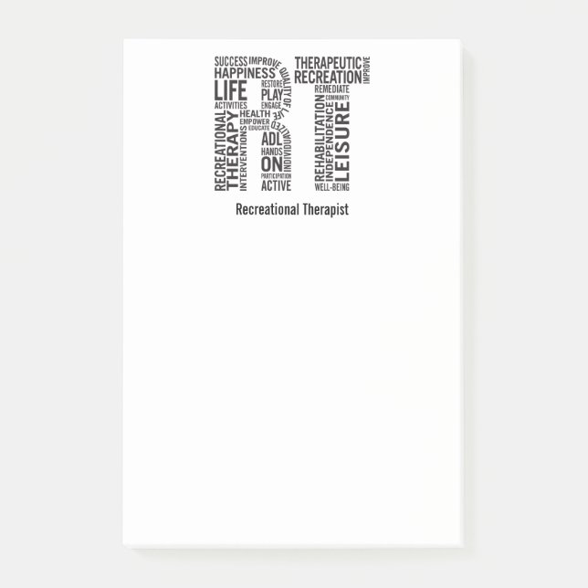 Personalise Name Recreational Therapist RT Post-it Notes (Front)