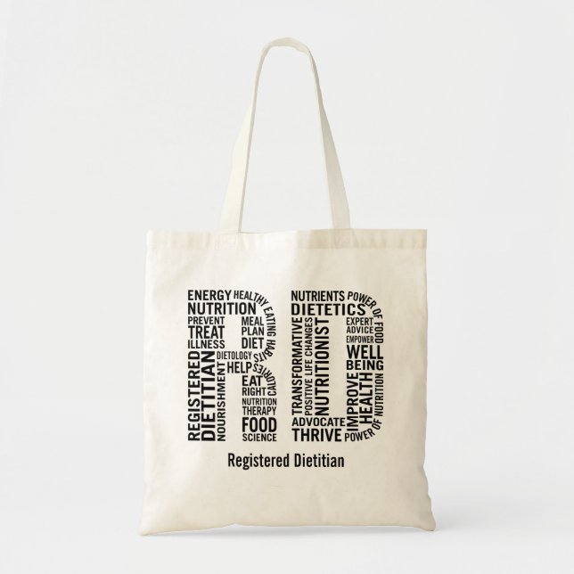 Personalise Name Registered Dietician RT Tote Bag (Front)