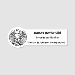 Personalise Name Tag Add YOUR Logo Magnet Back