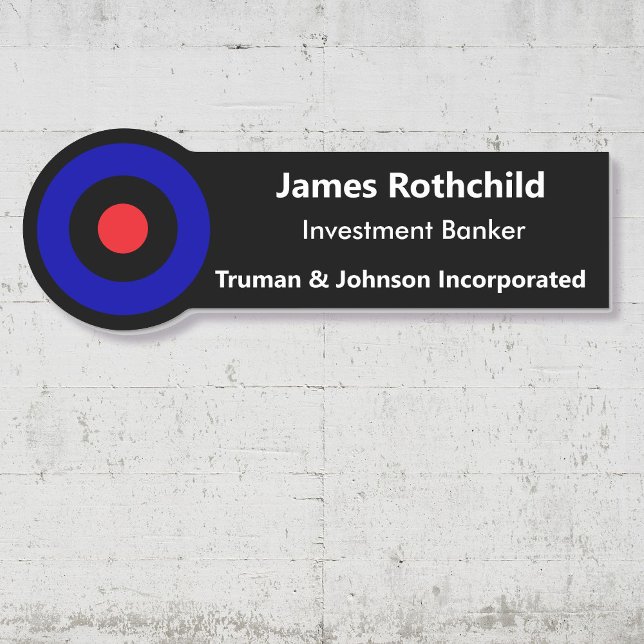 Personalise Name Tag Add YOUR Logo Magnet Back (Creator Uploaded)