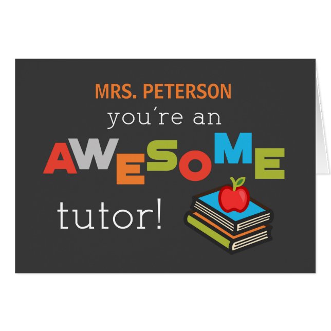 Personalise Name Tutor Teacher Appreciation Day (Front Horizontal)
