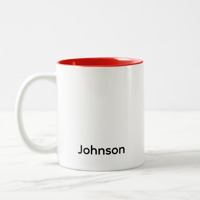 Personalise Name Two-Tone Coffee Mug (Left)