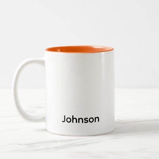 Personalise Name Two-Tone Coffee Mug (Left)