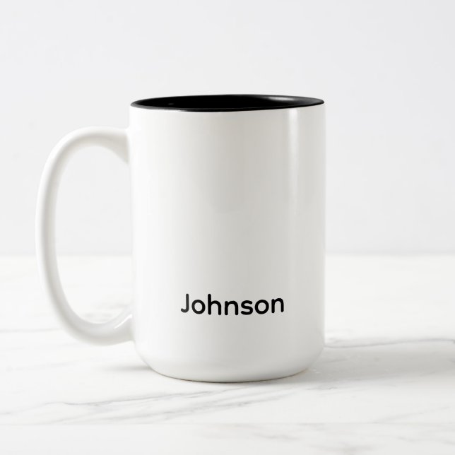 Personalise Name Two-Tone Coffee Mug (Left)