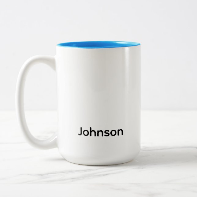 Personalise Name Two-Tone Coffee Mug (Left)